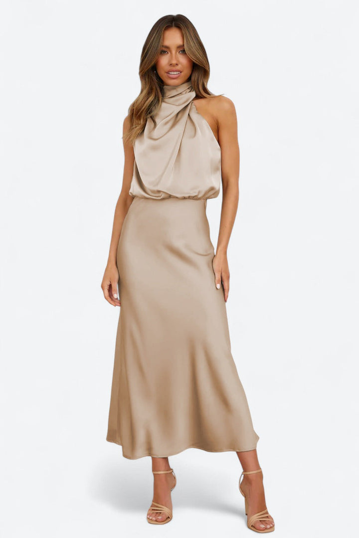 Tyra | Elegantti iltapuku, jossa on halterneck
