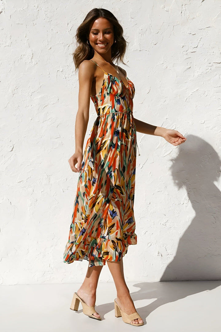 Evelina | Tyylikäs ja värikäs mekko